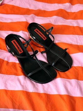 Simon Miller Black Minimal Strappy Sandals